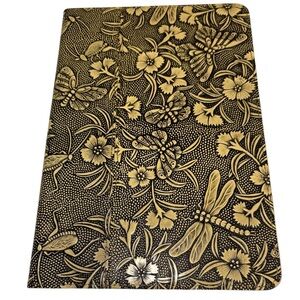 Gexmil IPad 10.2 case leather embossed w/ floral/butterfly/dragonfly design NIP